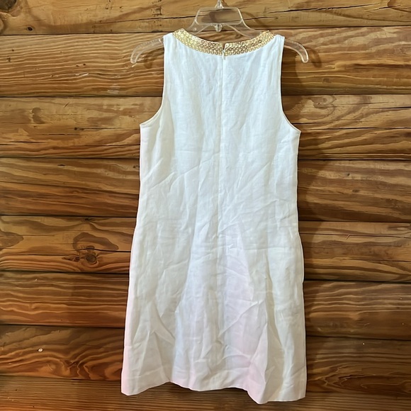 Sara Campbell White Linen Dress - Picture 9 of 10